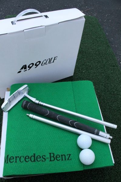 a99 golf gift putting set balls, putter,mat mercdes-benz printin