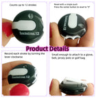 Great Golfer Gift -2pcs  A99 Golf Zerofy Score Counter w Case One Touch Reset Score Counter - Small Enough to Attach to Glove - Great for Clip on Golf Bag, Belt, Push Cart