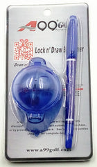 A99 Golf Ball Liner Lock n Draw Line Marker Drawing Template Alignment Drawing Tool with Pen Accessories