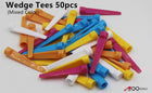 A99 Golf Wedge Tee Plastic Tees Golf Practice Training Accessories 70mm Mix Color 50pcs