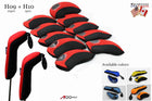 A99 Golf 10pcs Golf Club Head Cover Portable Wedge Iron Protective Head Cover Neoprene Golf Iron Covers Fit Most Irons + 2pcs H10 Long Neck Golf Hybrid Club Head Covers Interchangeable No. Tag