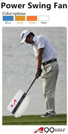 A99 Golf Power Swing Fan Training Aid Practice Club Swing Trainer Warm up for Right Handed and Left HandedM / L size Blue/White