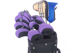 10pcs/set A99 Golf H09 II Iron Club Head Covers Headcover Violet/Black Number Print w String
