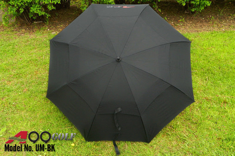 A99 Golf Double Canopy Golf Umbrella Fiber Glass Frame Black 58" Automatic Open Golf Umbrella Waterproof Antiskid & Durable, Windproof Rainproof & Sun-Resistant