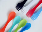 24pcs/pack 3 in 1 Spoon Fork Knife Cutlery Set Durable and Heat Resistant Flatware Set (Mixed color)