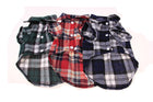 Pet Dog Puppy Plaid T Shirt Lapel Coat Cat Jacket Clothes Apparel Tops Size XS-XL