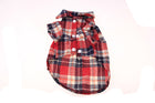 Pet Dog Puppy Plaid T Shirt Lapel Coat Cat Jacket Clothes Apparel Tops Size XS-XL