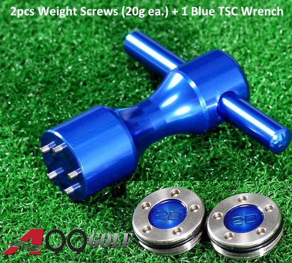 A99 Golf 2pcs Weight Screws + 1pc Blue Wrench for Titleist Scotty Cameron Putters - 20g