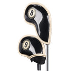 A99 Golf 10pcs/set H09 Crystal Iron Cover Golf Club Head Cover Portable Wedge Iron Protective Head Cover Neoprene Golf Iron Covers Fit Most Irons Black