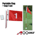 A99 Golf Portable Flag w. Cup Practice Golf Hole Pole Cup Flag Stick Putting Green Flagstick Backyard Putting Chipping Pitching Aids Practice