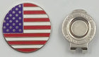 A99 Golf USA Flag Golf Ball Marker with with Magnetic Golf Cap Clip Hat Visor Clip