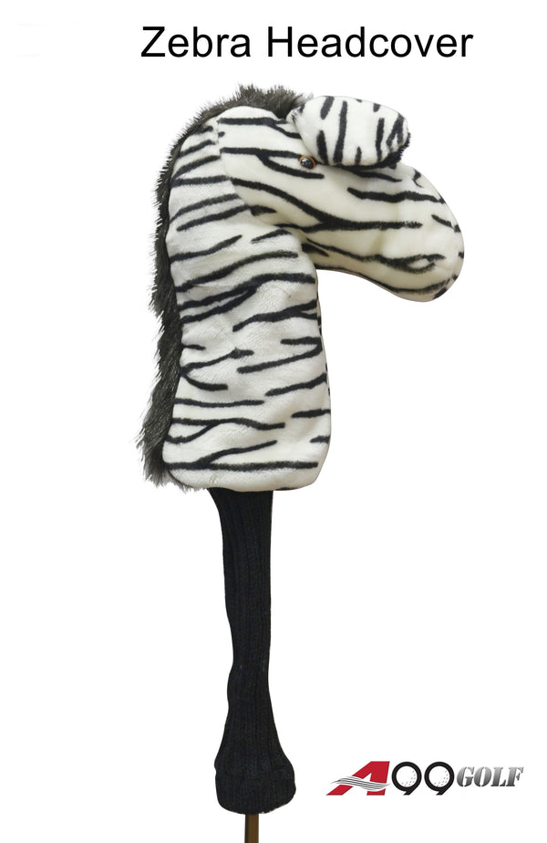 A99 Golf Cute Animal Zebra Head Cover Wood Headcover Great Gift - Fits Fairway Wood