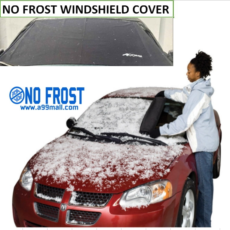 A99 Golf 1pc New Car Windshield Cover + 2pcs Car Mirror Covers for Vehicle Winter Snow Removal- Magnetic Snow, Ice and Frost Guard - Fits SUV & Car Windshields-Auto Windshield Snow Cover 57x43"