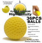 A99 Golf Elastic Practice Pu Balls Yellow Practice Training Balls for Driving Range, Swing Practice, Indoor Simulators, Outdoor & Home Use Floater Water Fun 12pcs/36pcs/50pcs/100pcs