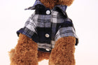 Pet Dog Puppy Plaid T Shirt Lapel Coat Cat Jacket Clothes Apparel Tops Size XS-XL