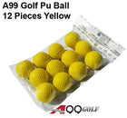 A99 Golf Elastic Practice Pu Balls Yellow Practice Training Balls for Driving Range, Swing Practice, Indoor Simulators, Outdoor & Home Use Floater Water Fun 12pcs/36pcs/50pcs/100pcs