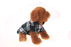 Pet Dog Puppy Plaid T Shirt Lapel Coat Cat Jacket Clothes Apparel Tops Size XS-XL