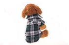 Pet Dog Puppy Plaid T Shirt Lapel Coat Cat Jacket Clothes Apparel Tops Size XS-XL