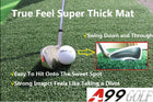 A99Golf Premium Turf Golf Mat: 5x3.3ft Thickened Golf Practice Hitting Mat, Indoor & Outdoor Golf Training Swing & Chipping Mat for Backyard True Feel Turf Synthetic Grass Mat Super Thick - No Foam Pad Indoor Outdoor Home Use - Can Insert Real Tees