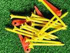 A99 Golf Multi-Function Tees Set - No Friction, Direction, Restriction Tee (15pcs 3-Prong Tees + 5pcs Direction Guide)