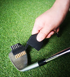 A99 Golf Dual Side Golf Club Brush Groove Cleaner Cleaning Tools II with Clip Plastic and Retractable Cover