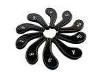A99 Golf 10pcs/Set H08 Number Print Iron Head Covers Headcover with Zipper Long Neck Zippered Neoprene Golf Cover Accessories In Multiple Colors
