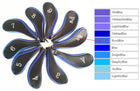 A99 Golf 10pcs/Set H08 Number Print Iron Head Covers Headcover with Zipper Long Neck Zippered Neoprene Golf Cover Accessories In Multiple Colors