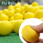 A99 Golf Elastic Practice Pu Balls Yellow Practice Training Balls for Driving Range, Swing Practice, Indoor Simulators, Outdoor & Home Use Floater Water Fun 12pcs/36pcs/50pcs/100pcs