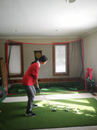 A99 Golf Auto-back Hitting Net Portable Big Practice Net Training Aid Driving Indoor Outdoor w. Carry Bag