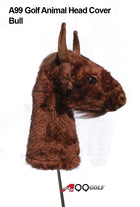 A99 Golf Cute Animal Bull Head Cover Wood Headcover Great Gift - Fits Driver