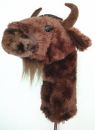A99 Golf Cute Animal Bull Head Cover Wood Headcover Great Gift - Fits Driver