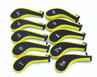 A99 Golf 10pcs/Set H08 Number Print Iron Head Covers Headcover with Zipper Long Neck Zippered Neoprene Golf Cover Accessories In Multiple Colors