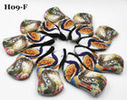 H09-F Golf Head Cover with Animate Peacock Style Print 9pc