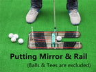 A99Golf Putting Alignment Mirror & Rail Improve Your Putting Putter Posture Corrector Training New Aid Practice Trainer Aid Portable (17 1/2