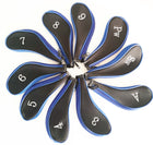 A99 Golf 10pcs/Set H08 Number Print Iron Head Covers Headcover with Zipper Long Neck Zippered Neoprene Golf Cover Accessories In Multiple Colors