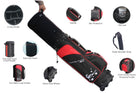 A99 Golf Travel Bag with Durable hard Top & TSA lock w/Wheels Premium Nylon Fabric, Golf Travel Bags for Airlines ,Protect Your Club for Safe Transport with Extra Travel cover