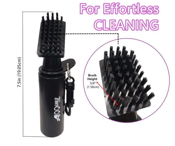 A99 Golf Club's Washing Brush Washer Water Bottle Brush for Iron Wood Putter w. Logo Groove Cleaner Brush Professional Water Dispenser Cleaner Detachable Head Portable Brush
