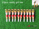 A99 Golf Pack of 10 Novelty Caddy Girl Golf Tees Gift Tee Cheerleader Tee Birthday Gift