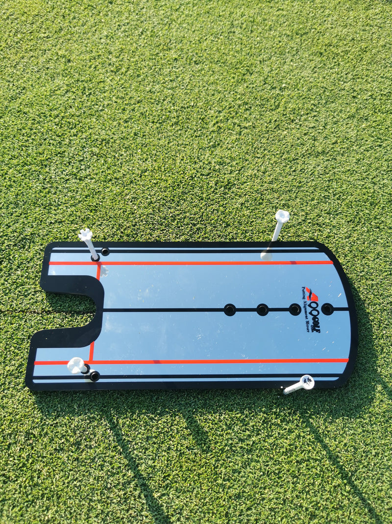 A99Golf Putting Mirror II with Pouch Bag Alignment Mirror, Portable Training Aids Practice Putting Alignment Aid