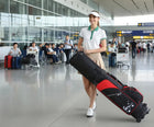 A99 Golf Travel Bag with Durable hard Top & TSA lock w/Wheels Premium Nylon Fabric, Golf Travel Bags for Airlines ，Protect Your Club for Safe Transport with Extra Travel cover