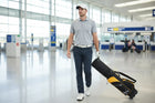 A99 Golf Travel Bag with Durable hard Top & TSA lock w/Wheels Premium Nylon Fabric, Golf Travel Bags for Airlines ，Protect Your Club for Safe Transport with Extra Travel cover