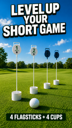 A99 Golf Miniature Golf Flagstick & Hole Cup Set, 3FT Numbered 1-4 Putting Green Flags for Backyard, Yard, Indoor & Outdoor Practice, 4 Pack