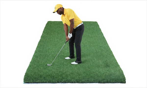 A99Golf Premium Turf Golf Mat: 5x3.3ft Thickened Golf Practice Hitting Mat, Indoor & Outdoor Golf Training Swing & Chipping Mat for Backyard True Feel Turf Synthetic Grass Mat Super Thick - No Foam Pad Indoor Outdoor Home Use - Can Insert Real Tees