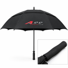 Double Canopy Golf Umbrella fiber glass frame blk+ white 2 pcs umbrella
