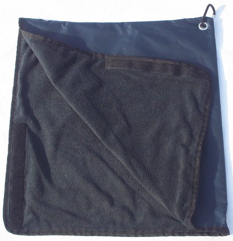 A99 Golf Rain Hood Towel Waterproof Golf Bag Cover with Free Carabiner Clip w/Microfiber Towel 17 3/4" x 19 1/4"