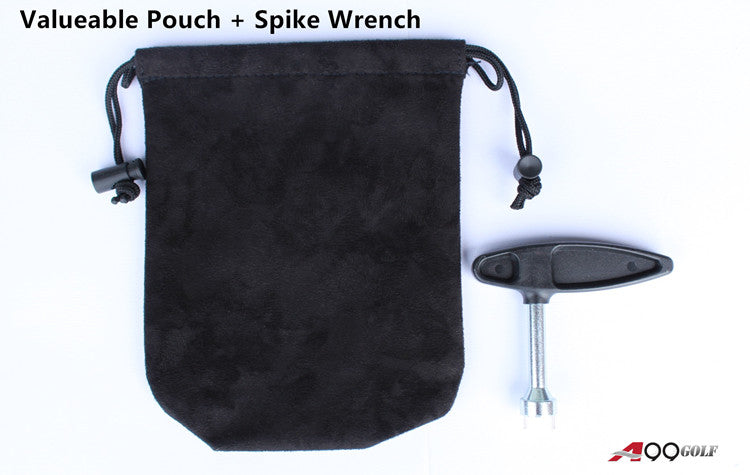 A99 Golf Shoes Replacement Spike Wrench Remover Tool + A99Golf Club Sports Valuables Pouch Black Accessories Drawstring Pouch Tote Bag