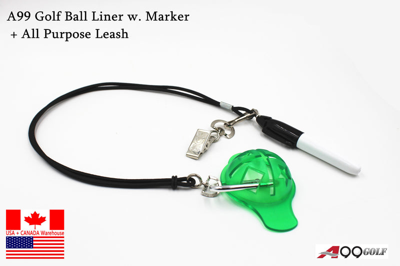 A99 Golf Ball Line Marker Drawing Template Alignment Drawing Tool with Pen Accessories + All Purpose Leash 1