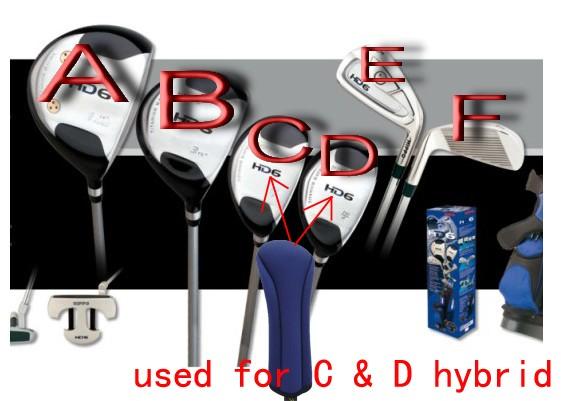 A99 Golf 10pcs Golf Club Head Cover Portable Wedge Iron Protective Head Cover Neoprene Golf Iron Covers Fit Most Irons + 2pcs H10 Long Neck Golf Hybrid Club Head Covers Interchangeable No. Tag