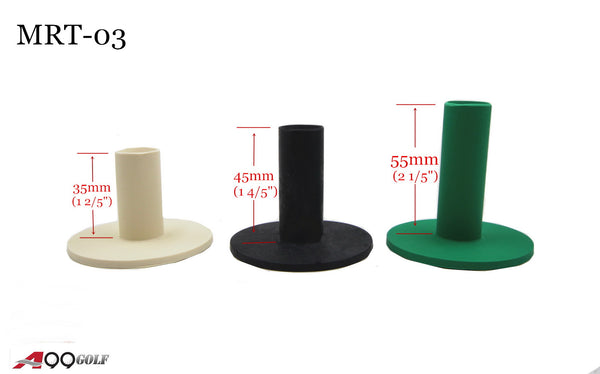 A99 Golf MRT-03 Rubber Tees Mixed Color with 3 Different Size 3pcs Indoor Outdoor Simulator Home Use Practice Training Aid