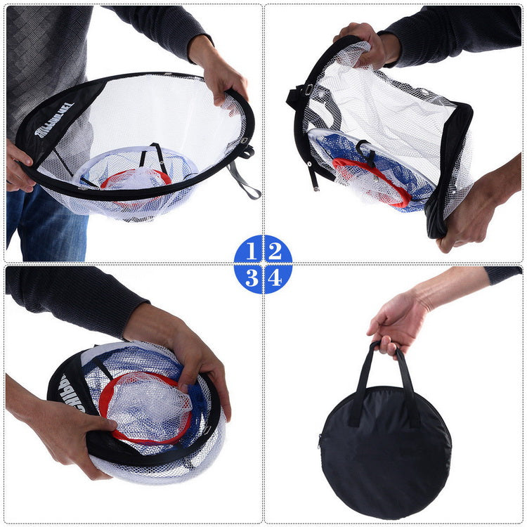 A99 Golf Duo Ring Pop up Chipping Net II w Carry Bag for Indoor Outdoor Practice Backyard Golf Net Chipping Target for Improving Short Game 20" Portable